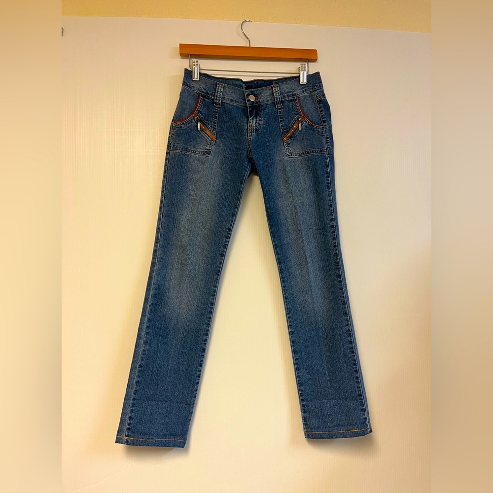 Vanilla Jeans Bootcut Low Rise‎ Denim – Contrast Stitch Size 3